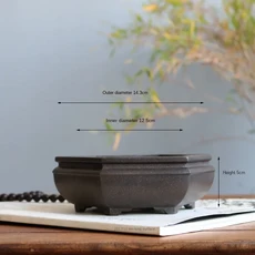 정원 가드닝 용품 보라색 모래 화분 Miniatur 즙이 많은 꽃 냄비 크리 에이 티브 중국 스타일 수제 간단한, [01] M, [01] M, 07 color7_01 M, 1개