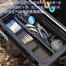 新款超輕多功能特價釣箱套裝加厚釣魚箱臺垂釣箱漁箱漁具用品, 1個, 經典黑紅色-釣箱工具箱 不含箱 (不通用的)