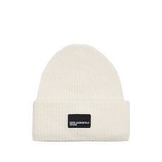 칼라거펠트진 로고 패치 골지 비니