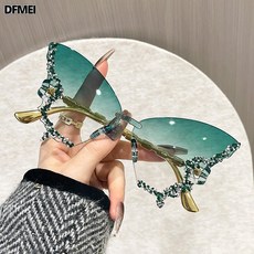 DFMEI 蝴蝶太陽鏡墨鏡男感女顯臉小防曬派對舞會造型鏡走秀搞怪大框