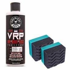Chemical Guys VRP Protectant & WonderWave 어플리케이터 키트 - 473.2ml(16온스) 비닐 고무 및 플라스틱 드레싱 폼 포함 자동차 내부, 16 Fl Oz + Applicators