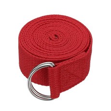 YELARXI 스트레칭 요가 스트랩 운동용 스트레치 밴드 3.2m 10피트 & 화이트 조절 가능한 금속 D링 버클 필라테스 체육 피트니스 체육관 운동 댄스에 214757, Red