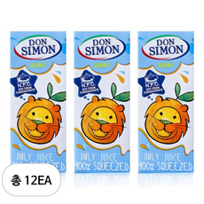 돈시몬 착즙 오렌지 주스, 200ml, 12개