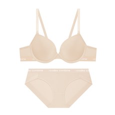 에센셜 원톤밴드 브라 햄팬티 세트 - 스킨