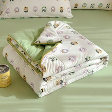 물세탁 가능한 면 여름용 이불 에어컨 이불 세탁기 사용 가능한 얇은 이불, 150*200cm 싱글 여름 이불, 신사 귀요이 그룹