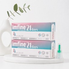 아임파인 21데이즈 인슐린 펜니들 32G 4mm 멸균주사침, 21개입, 2박스