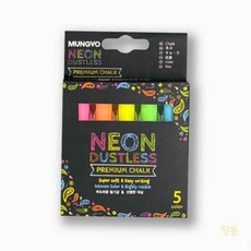 콩콩 칠판 분필 네온 5개입 학원교구