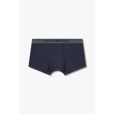 엠포리오 아르마니 EMPORIO ARMANI UNDERWEAR 남성 로고 밴딩 패턴드 코튼 드로즈_마린 0814312009 2410424418 352249