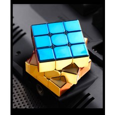 사이클론 큐브 반짝이 메탈릭 전기도금 반사피젯 금속 매직, 1개, 9_ 3단계 자성