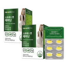 내츄럴플러스 스트레스엔 테아닌 긴장완화, 60정, 6개