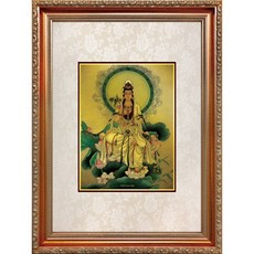 觀音大士金箔畫像，開運佛畫，可吊掛收藏送禮，居家店面裝飾精品