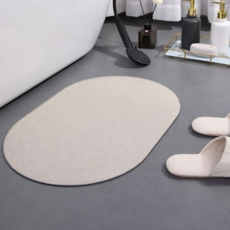 규조토 발 매트 고속 물기제거 욕실 흡수 발 매트 주방 논슬립 건조, 베이지