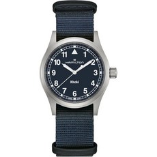 Hamilton Khaki 필드 쿼츠 남성용 시계 38mm 스테인레스스틸 케이스 스위스 제조 블루 다이얼 아날로그 Wrist 50m 방수 Sapphire Crystal Text