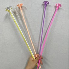 졸업식 행사용 풍선꽃다발 풍선막대 스틱 컵 세트 40cm 고정대, 투명색