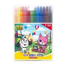 카카오프렌즈 페이스 샤프식 색연필 세트, 12색, 1개