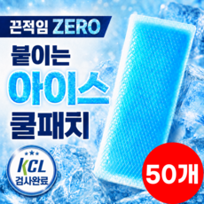 브롬비 시원한 붙이는 아이스 쿨패치 끈적임 없는 쿨패치, 50개