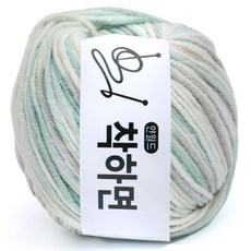 착하면 45g 뜨개실 얀월드 얀메이크, 1개, 174. 라임믹스 45g