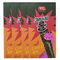 양반 김스낵 크리스피롤 칠리, 25g, 4개