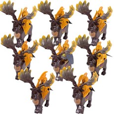 엘프 군인과 엘크 군단 피규어 로드 맨틀 갑옷 가드 전사 궁수중세 기사 블록 선물, 색상: 3. Lord fig 18, 1개