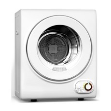 Feelfunn 110V 휴대용 건조기 u2013 850W 컴팩트 의류 4가지 자동 건조 모드 스테인리스 스틸 욕조 아파트 기숙사 및 작은 공간을 위한 간단한 제어 노브, 1.5 Cu.Ft