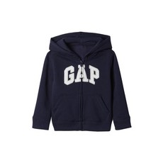 GAP 남아용 Playtime Favorites 로고 풀 지퍼 후드 스웨트셔츠 태피스트리 네이비