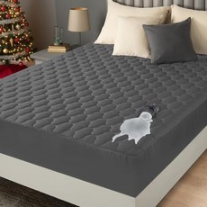 Utopia Bedding 방수 매트리스 프로텍터 트윈 매트리스 패드, 회색