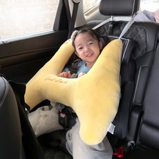 TLB 동물 안전벨트 슬립쿠션 베개 수면인형 차량용, 1개, 그린 공룡