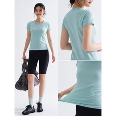 台灣發貨 修身速乾運動上衣 女短袖T恤 瑜伽跑步健身服 夏季薄款透氣高彈力顯瘦快速排汗