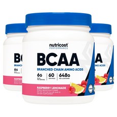 뉴트리코스트 BCAA 라즈베리 레모네이드, 648g, 3개