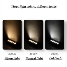 지능형 디밍 9W & 18W LED 트랙 포커스 램프 실내 그릴 스포트라이트 천장 매입형 마그네틱 레일 시스템, 02 4000K Neutral Light, 01 Black, 01 18W
