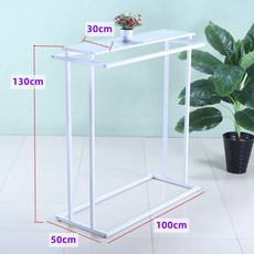 철제행거 진열대 행거 선반 철제 매장용 옷걸이 의류 매장 디스플레이, F. 화이트 1x1.3m