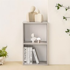 YANGJI BOOKCASE 方塊收納櫃 書櫃, 洗白色, 2層