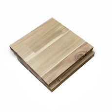 아이베란다 아카시아 집성 목재 정사각 작은사이즈 두께 18mm, 2개, 200x200mm