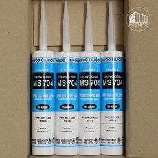 네스토어 우레탄 실리콘 실내 실외 방수 크랙 보수 변성 비오염성 실란트 4개 세트 (노즐 4개 포함), 녹색, 1세트