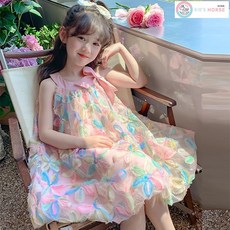 키즈목마 여름 여아 러블리 썸머 플라워 반팔 원피스 주니어 초등 여아 프린세스 드레스 바캉스 원피스663