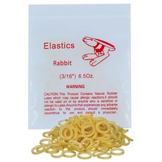 100팩 교정용 엘라스틱 치과용 고무 밴드 구강 내 탄성 블루 래빗 중간 5온스 3/16인치, 3/16'', Light, 3.5 Oz