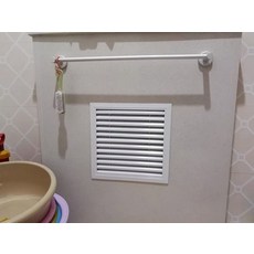 루버창 환풍기 커버 환기구 덮개 셔터 갤러리창, 화이트 300x길이 300