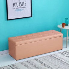 화장대스툴 소파 리빙 박스 벤치 스툴 긴의자 회색(가죽) 20x40(수납) 쿠션 밝은, D. 골드 가죽