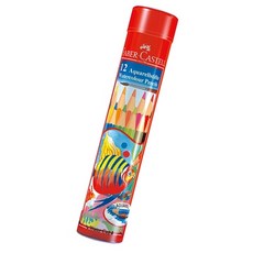 수채색연필 12색 라운드케이스 세트 1개입 입시용품 팔레트 디자이너