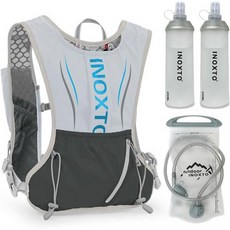 카볼레 5L 초경량 수분 트레일러닝백 갤런5리터 450ML 러닝백 포켓 조끼 120G만, Bla