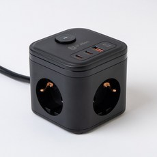 오지렌 고속충전 고용량 큐브 멀티탭 1.8m, 1개, 블랙(PD20W)
