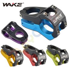 【WAKE 雙色 鋁合金 龍頭】31.8mm * 45mm 立把 短把 短龍頭 下坡車 登山車 (玩色單車), 1個, 紫色-