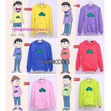 六胞胎COS服 帽T 薄款/厚款可選 十四松一松阿松鍛松輕松空松唐松 COSPLAY服, 1個, 秋冬厚款帽T（下標後請告知款式和尺寸）