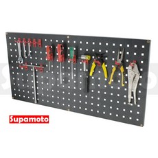Supamoto 方孔洞洞板 900x450mm 工具收納牆, 1個, 一套, 黑色配紅色