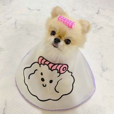 강아지 세안보 커트보 이발 이내, 1개, 퍼플 케이프 M 3.5kg~7.5kg