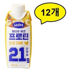 얼티브 비건 프로틴 바나나맛, 250ml, 12개