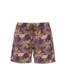 4FF 플로럴 프린트 스윔 쇼츠, 브라운계열+바이올렛/보라계열