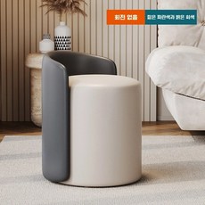 의자 등받이 양털 네일샵용 패브릭 감성 스툴 카페 원형 고정형 A 가죽, C.수출용품질진한파란색바탕에연한회색