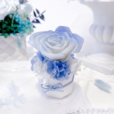 法式雙色玫瑰香氛擴香花 地中海藍, 法式雙色玫瑰香氛擴香花地中海藍（贈送5ml香氛油）