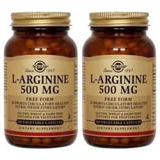 솔가 L-아르기닌 500mg 베지터블 캡슐, 100정, 2개